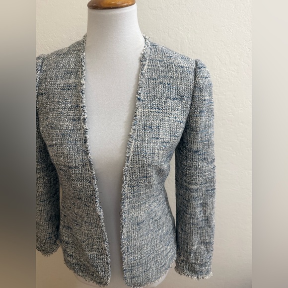 Rebecca Taylor Light Gray Tweed Blazer - Picture 2 of 2